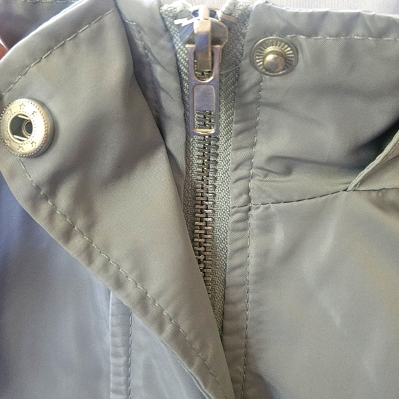 Forever 21 Button Front Drawstring Waist Jacket Blue Snap Pockets Wmn's Sz S - Picture 6 of 12